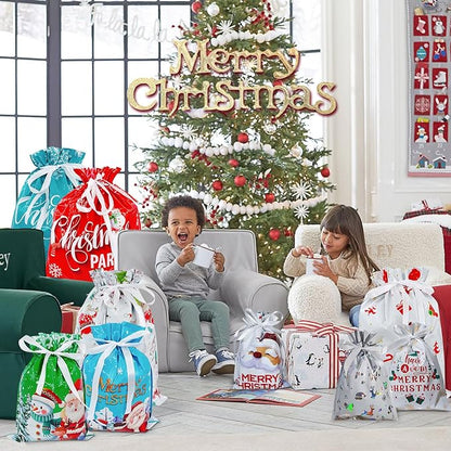 Julklappspåsar i mixade storlekar 30-pack