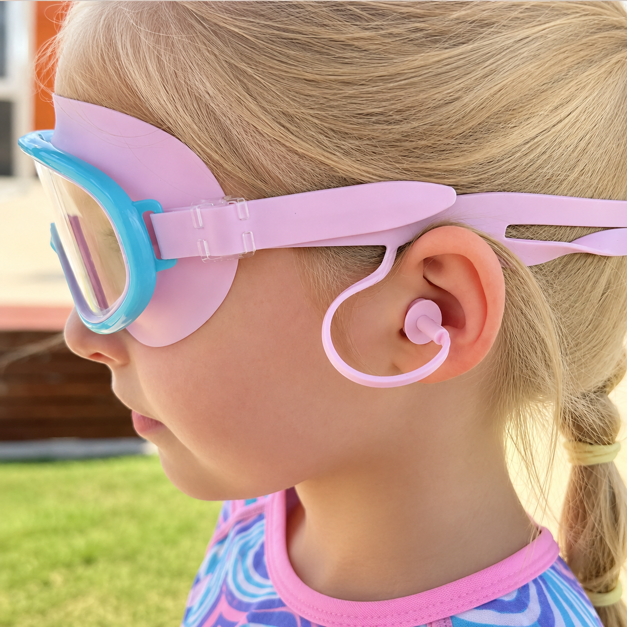SplashBuddy™ – Schwimmbrille für Kinder mit Ohrenschutz