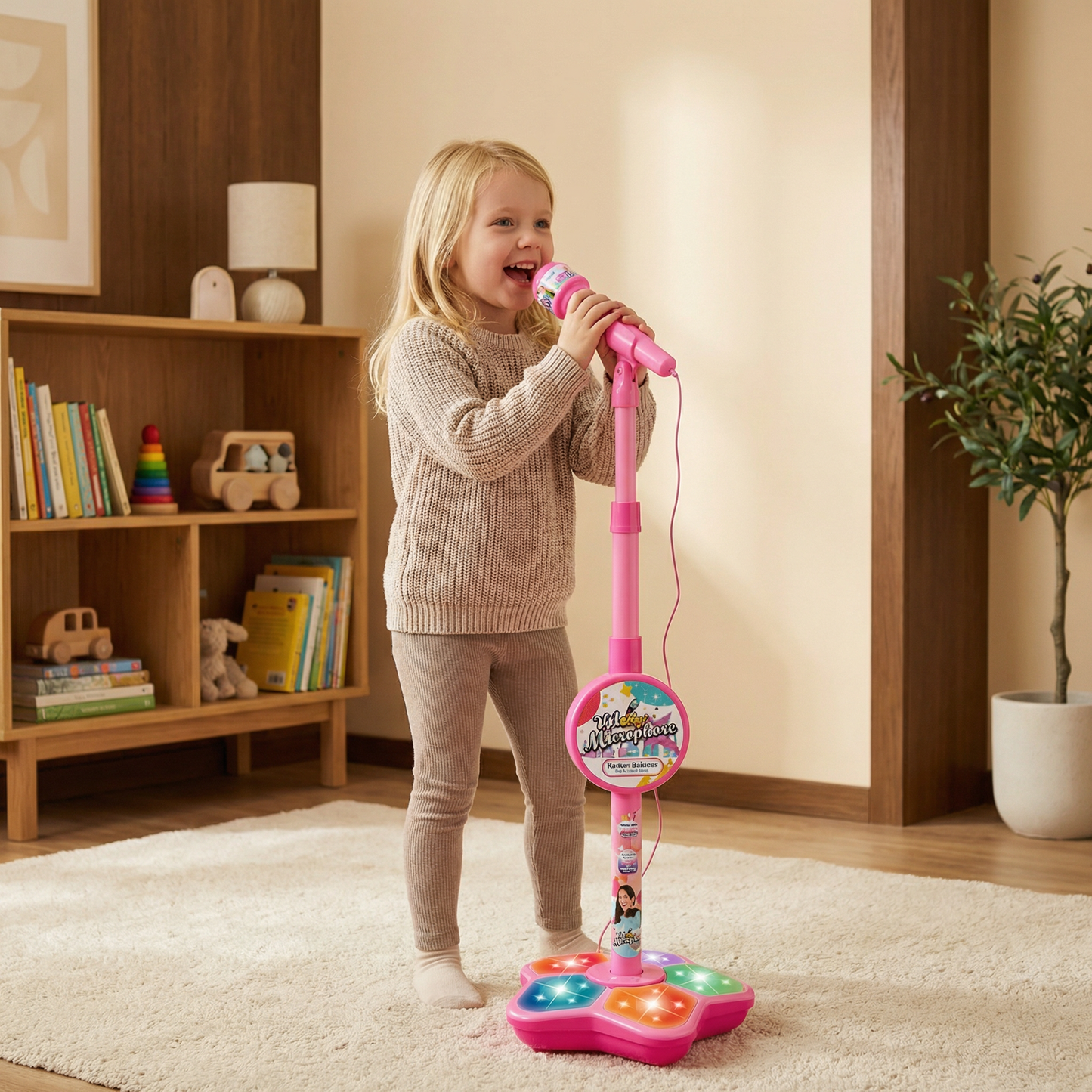 Mikrofon med stativ för barn